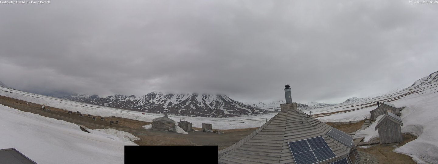 time-lapse frame, Hurtigruten Svalbard - Camp Barentz webcam