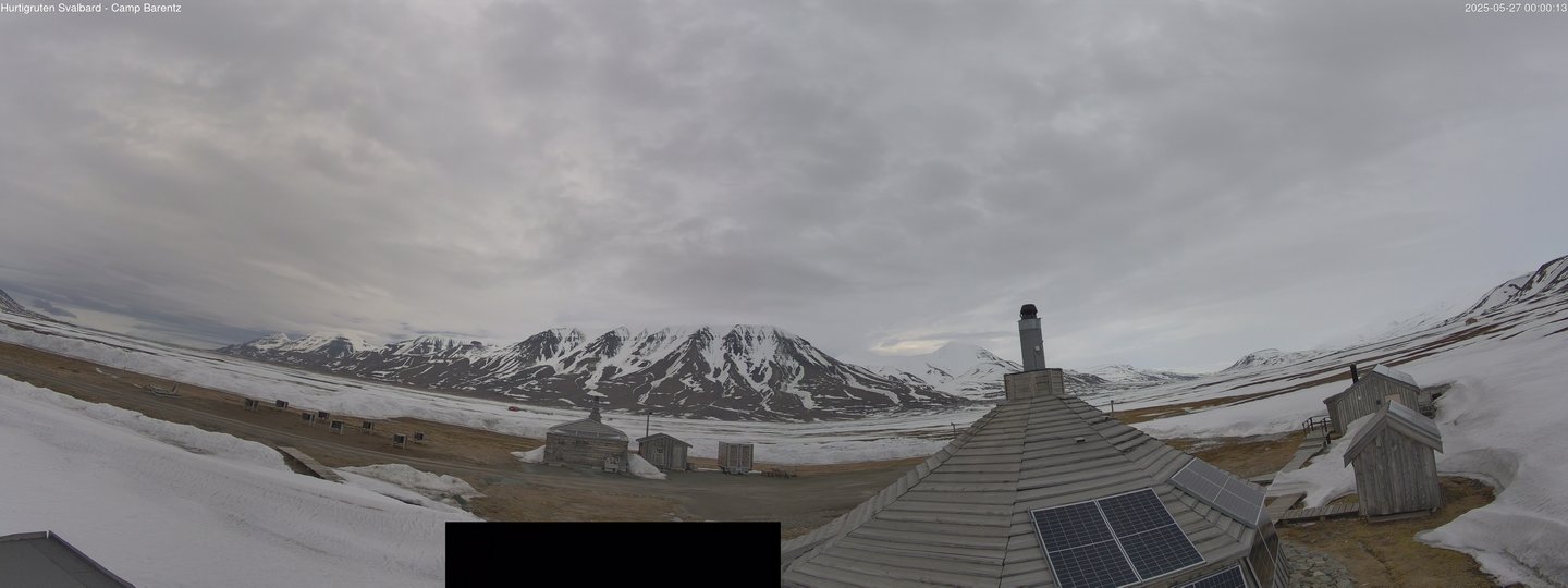 time-lapse frame, Hurtigruten Svalbard - Camp Barentz webcam