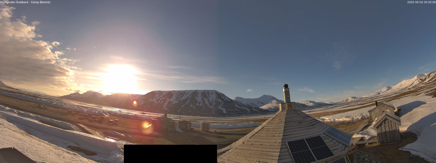 time-lapse frame, Hurtigruten Svalbard - Camp Barentz webcam