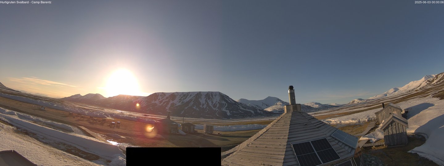 time-lapse frame, Hurtigruten Svalbard - Camp Barentz webcam