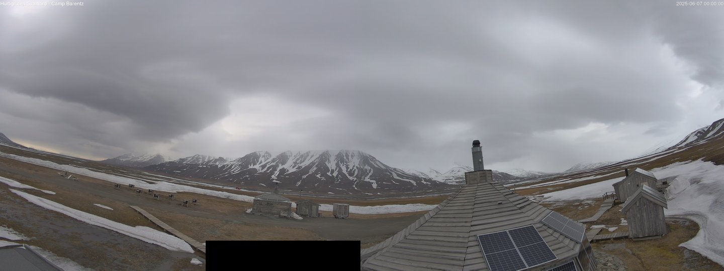 time-lapse frame, Hurtigruten Svalbard - Camp Barentz webcam