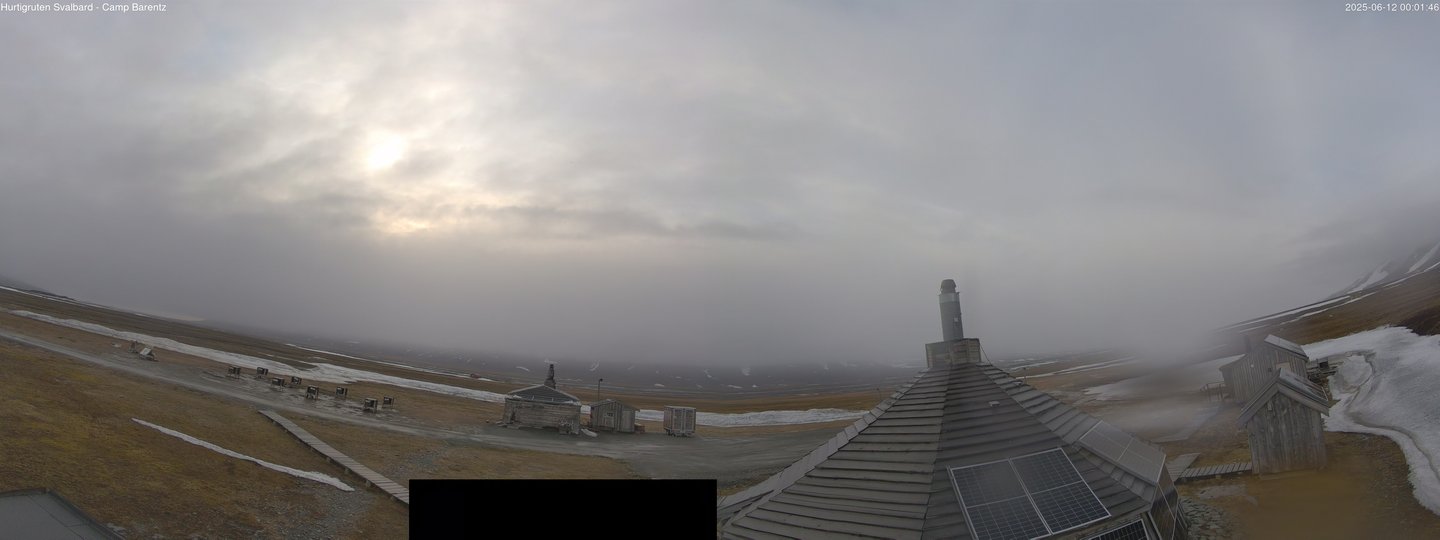 time-lapse frame, Hurtigruten Svalbard - Camp Barentz webcam