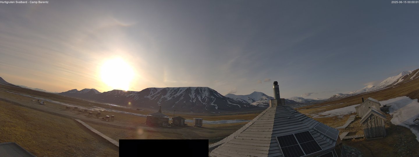 time-lapse frame, Hurtigruten Svalbard - Camp Barentz webcam
