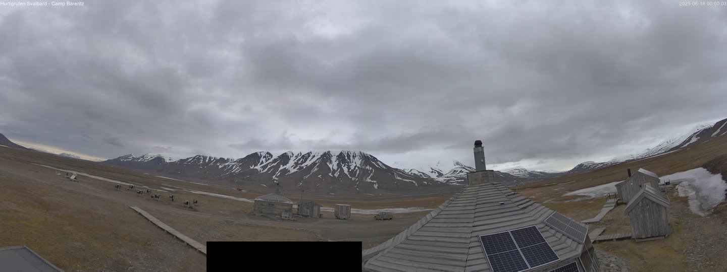 time-lapse frame, Hurtigruten Svalbard - Camp Barentz webcam