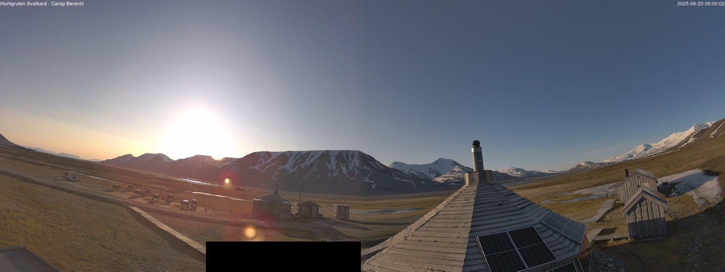 time-lapse frame, Hurtigruten Svalbard - Camp Barentz webcam