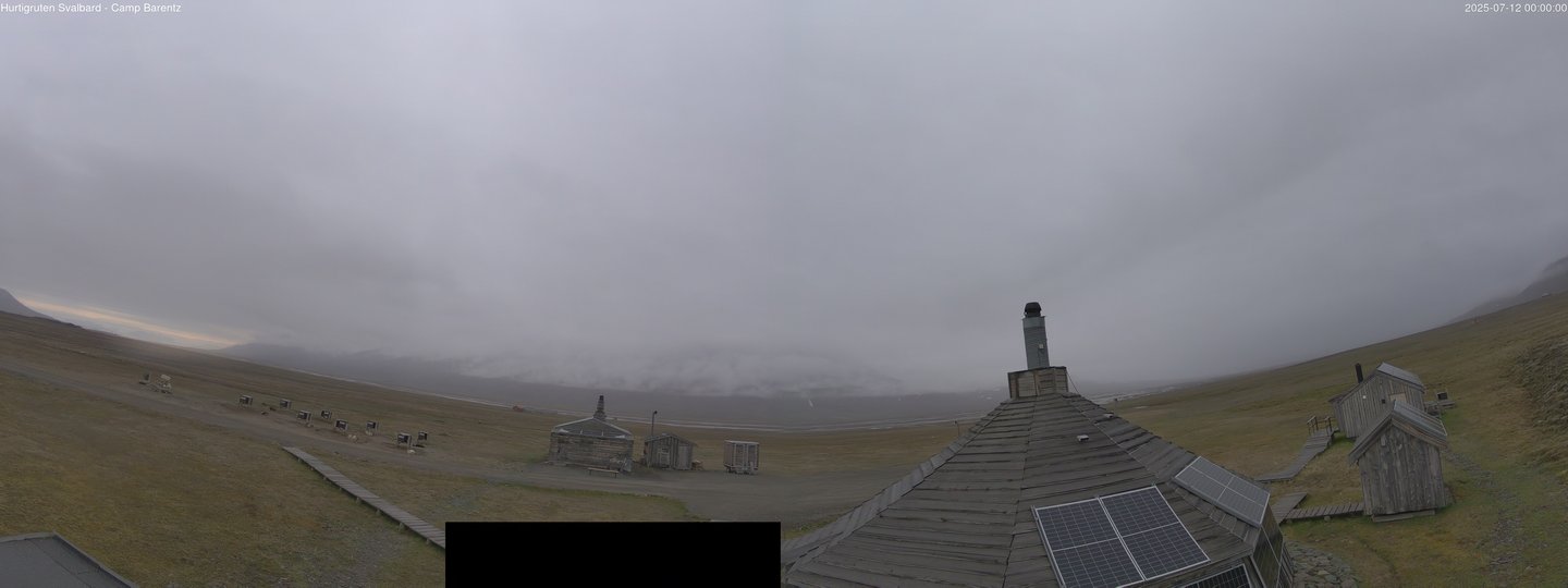 time-lapse frame, Hurtigruten Svalbard - Camp Barentz webcam