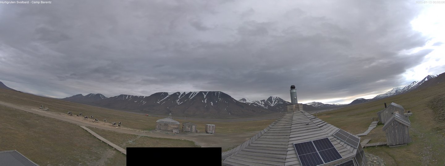 time-lapse frame, Hurtigruten Svalbard - Camp Barentz webcam
