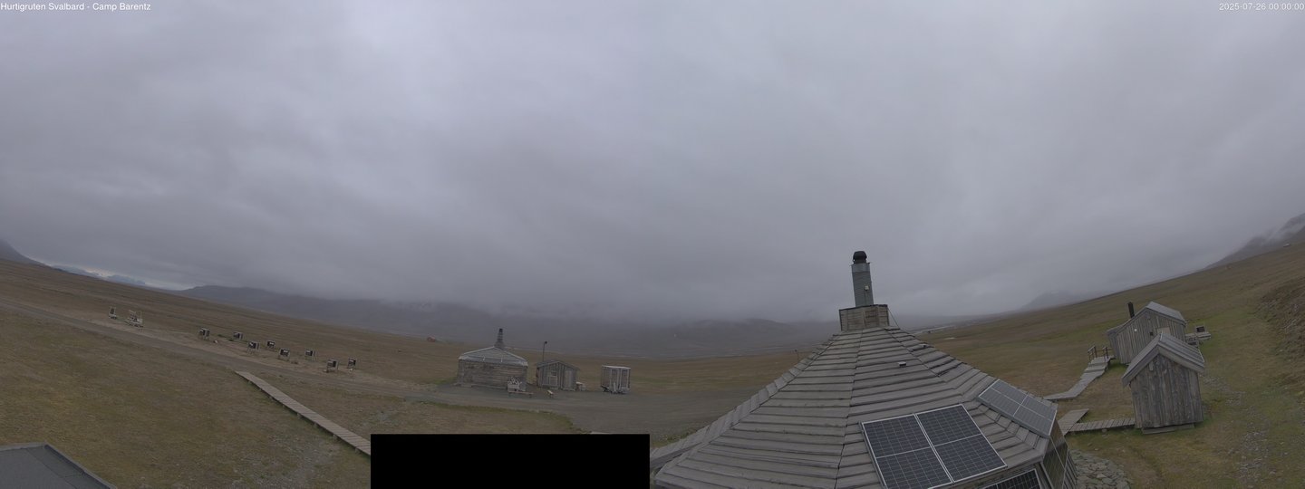 time-lapse frame, Hurtigruten Svalbard - Camp Barentz webcam