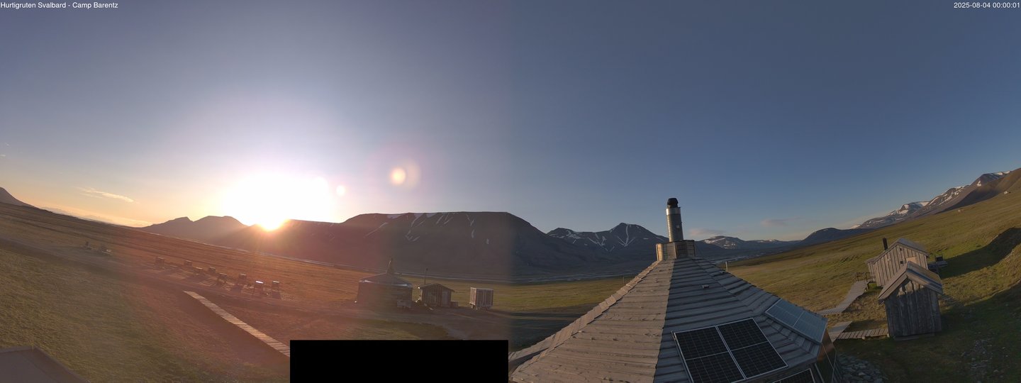 time-lapse frame, Hurtigruten Svalbard - Camp Barentz webcam