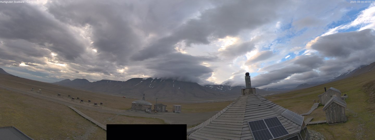 time-lapse frame, Hurtigruten Svalbard - Camp Barentz webcam