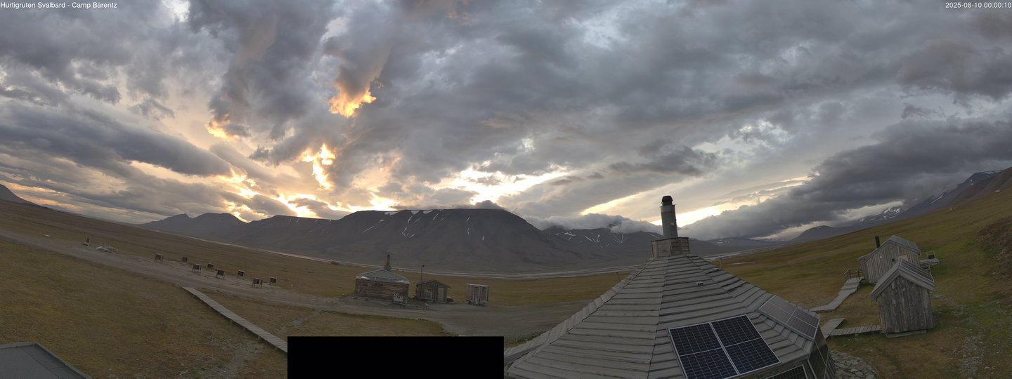 time-lapse frame, Hurtigruten Svalbard - Camp Barentz webcam