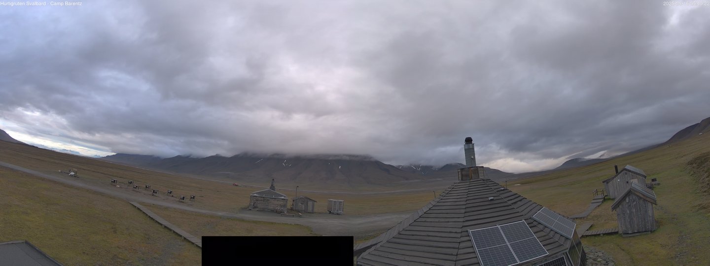 time-lapse frame, Hurtigruten Svalbard - Camp Barentz webcam
