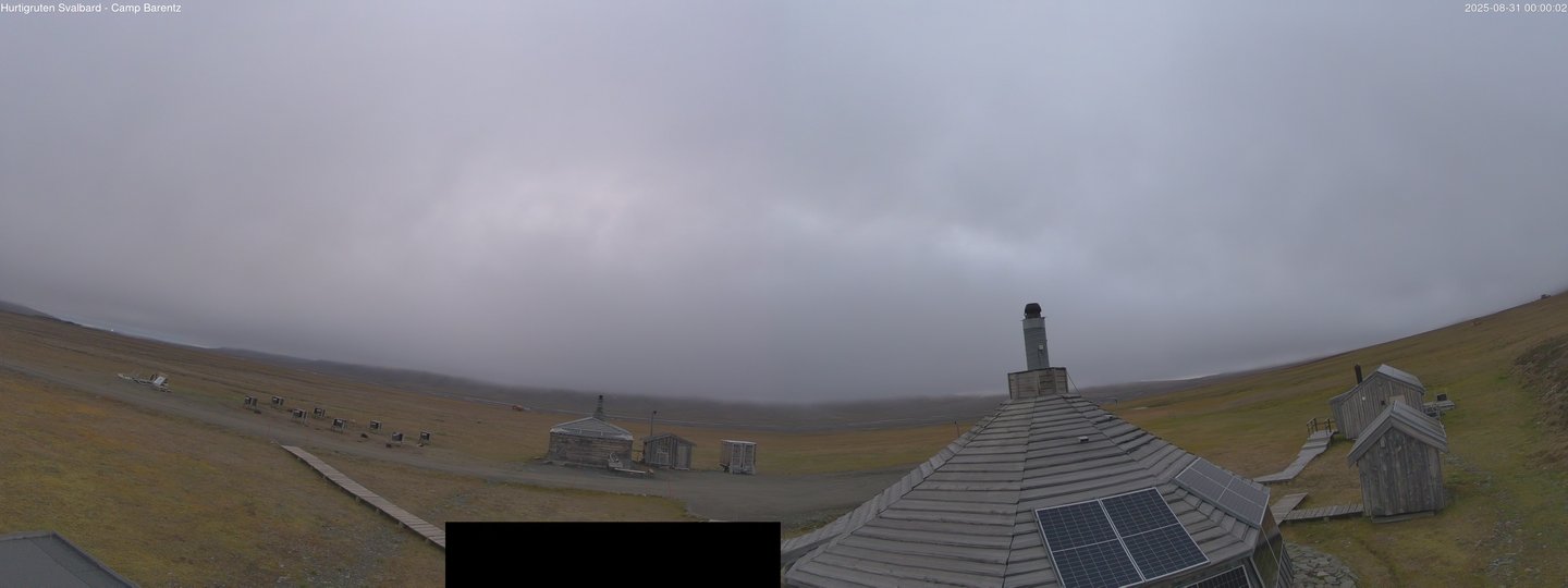 time-lapse frame, Hurtigruten Svalbard - Camp Barentz webcam