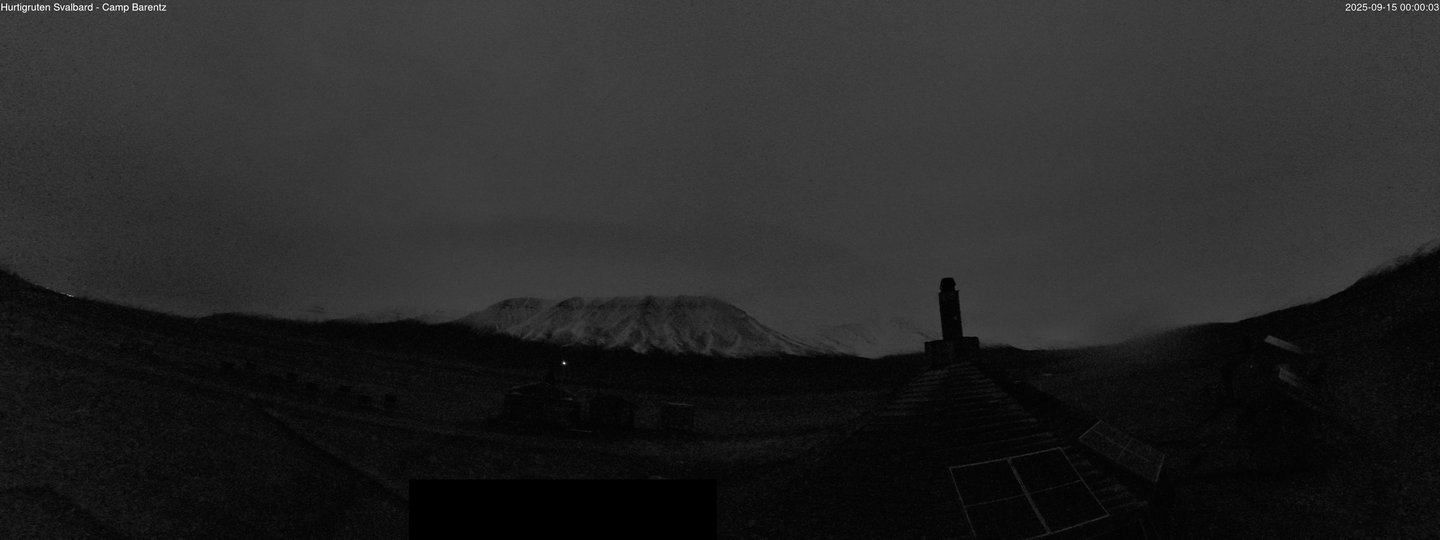 time-lapse frame, Hurtigruten Svalbard - Camp Barentz webcam