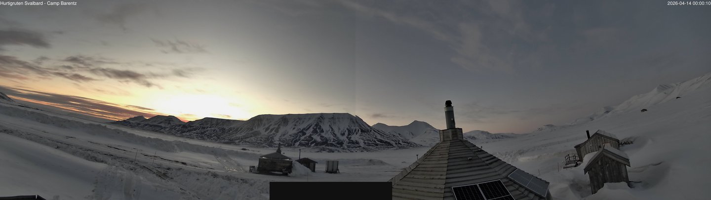 time-lapse frame, Hurtigruten Svalbard - Camp Barentz webcam