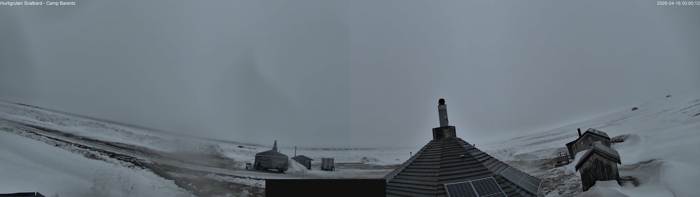 time-lapse frame, Hurtigruten Svalbard - Camp Barentz webcam