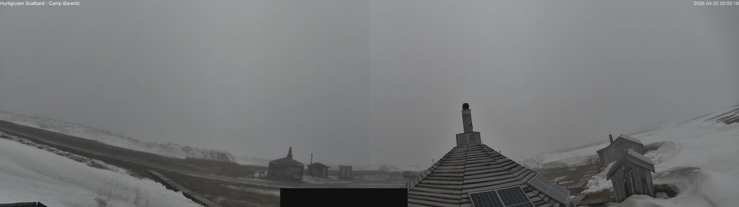 time-lapse frame, Hurtigruten Svalbard - Camp Barentz webcam