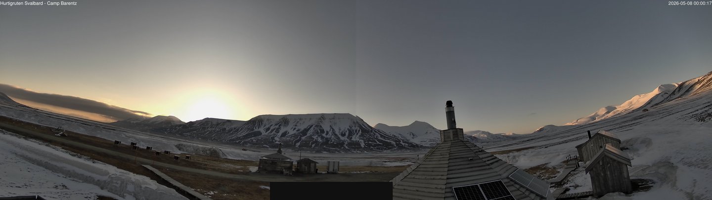 time-lapse frame, Hurtigruten Svalbard - Camp Barentz webcam