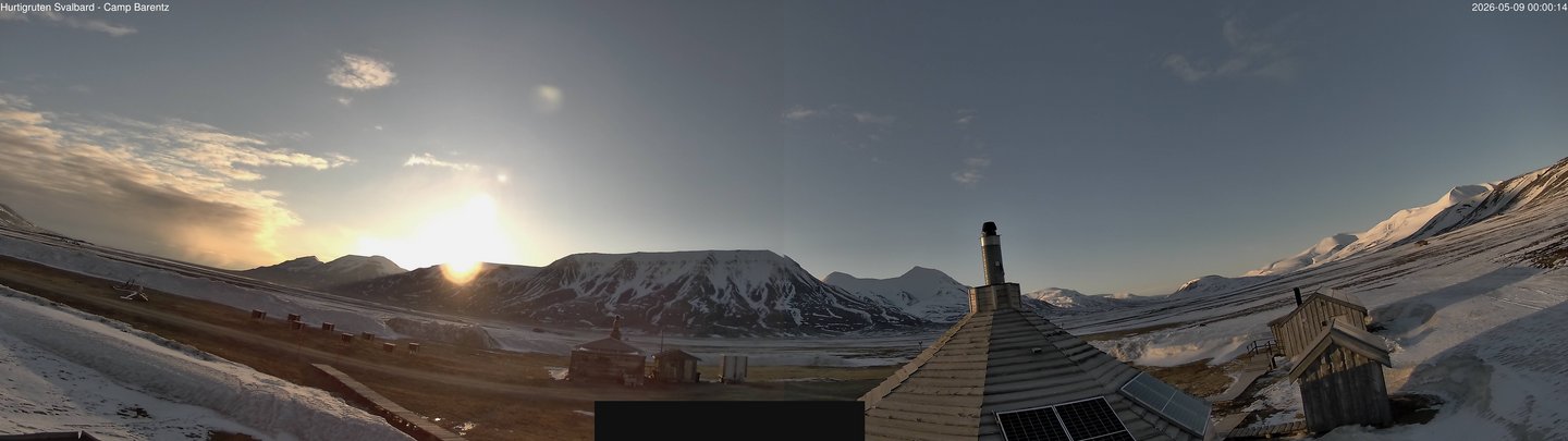 time-lapse frame, Hurtigruten Svalbard - Camp Barentz webcam