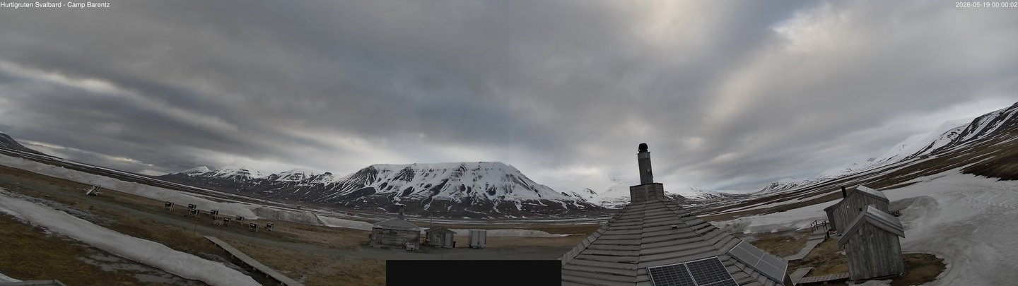 time-lapse frame, Hurtigruten Svalbard - Camp Barentz webcam