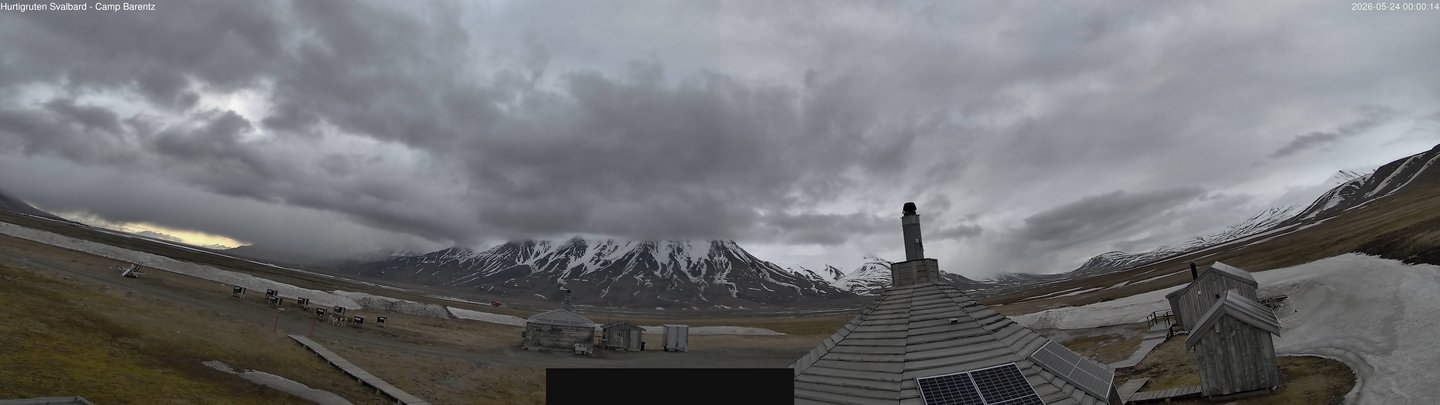 time-lapse frame, Hurtigruten Svalbard - Camp Barentz webcam