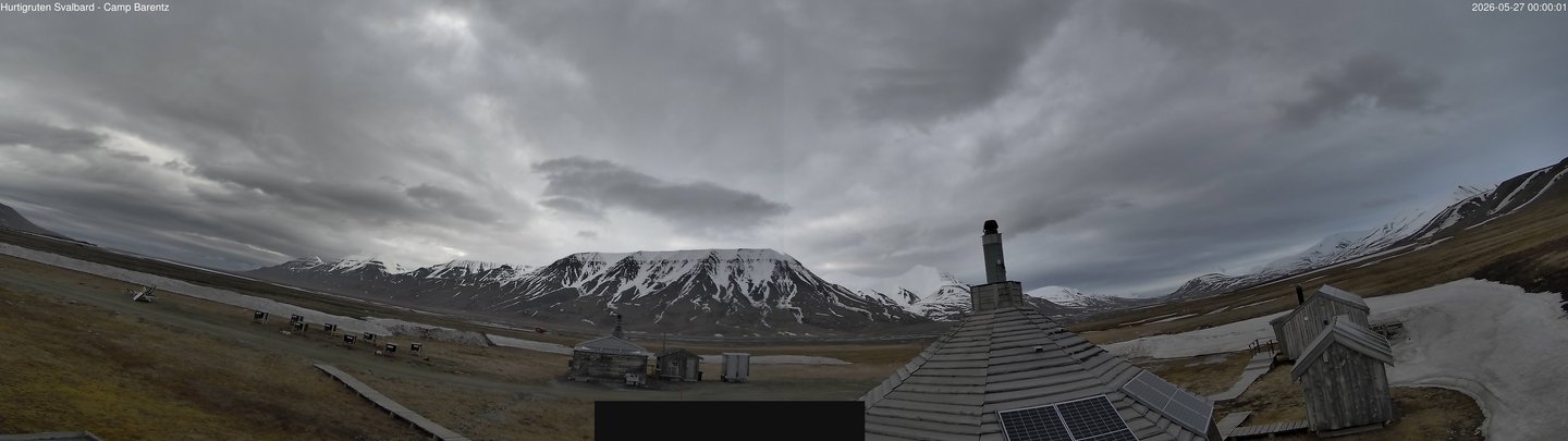 time-lapse frame, Hurtigruten Svalbard - Camp Barentz webcam