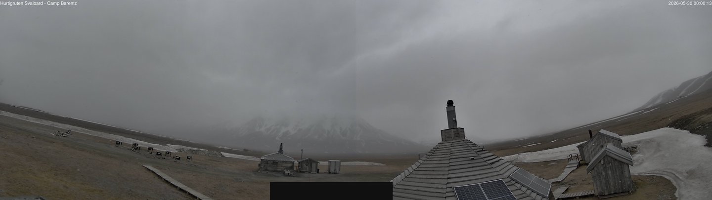 time-lapse frame, Hurtigruten Svalbard - Camp Barentz webcam