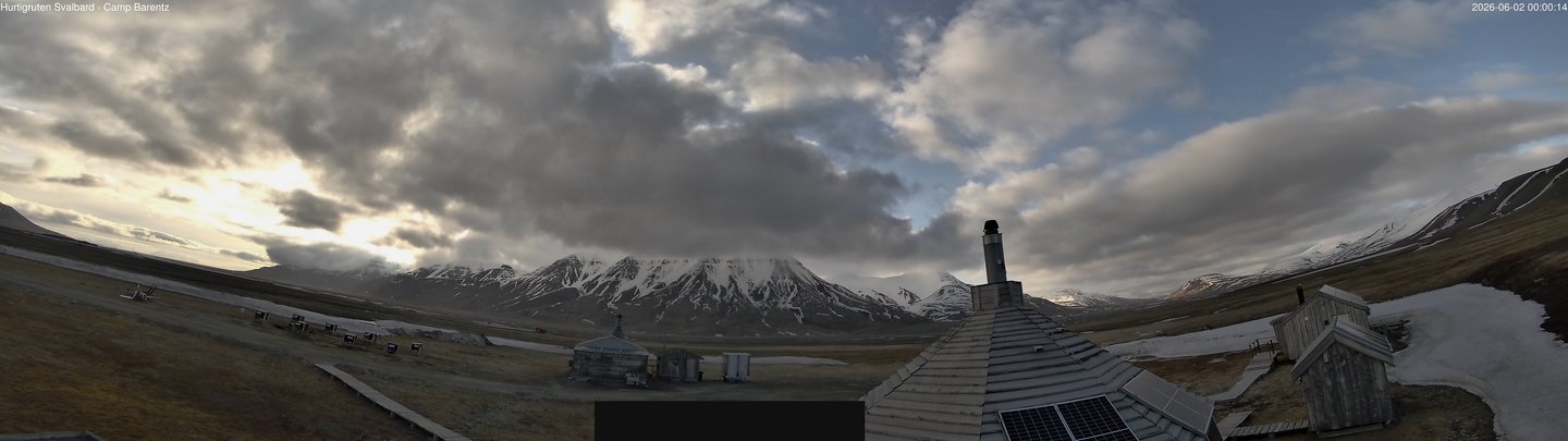 time-lapse frame, Hurtigruten Svalbard - Camp Barentz webcam
