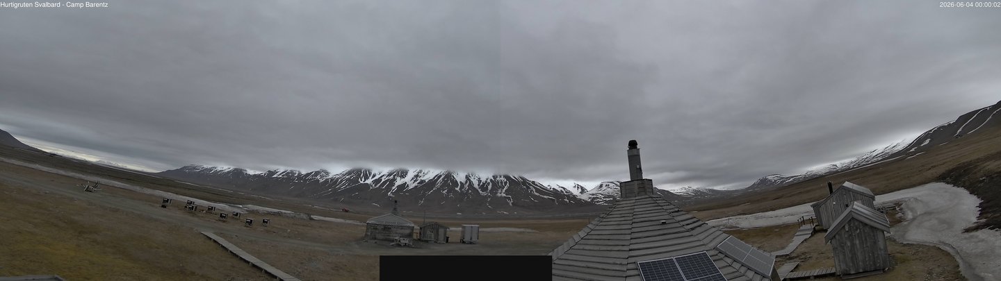 time-lapse frame, Hurtigruten Svalbard - Camp Barentz webcam
