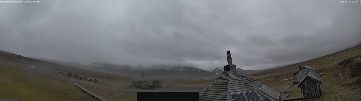 time-lapse frame, Hurtigruten Svalbard - Camp Barentz webcam