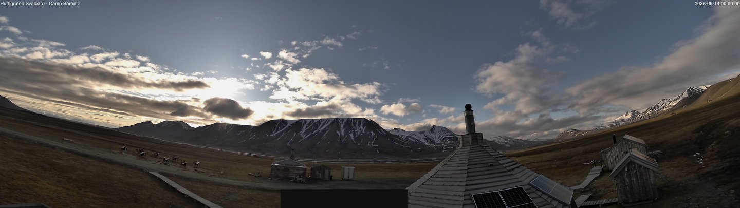 time-lapse frame, Hurtigruten Svalbard - Camp Barentz webcam
