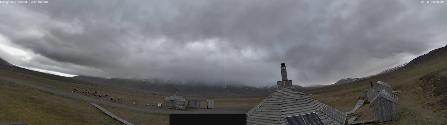 time-lapse frame, Hurtigruten Svalbard - Camp Barentz webcam