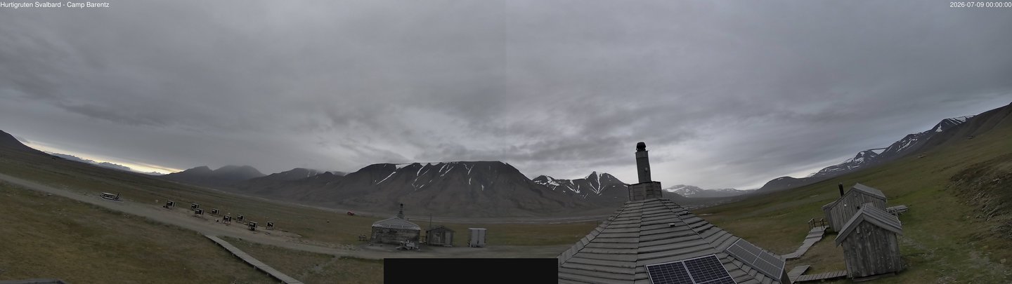 time-lapse frame, Hurtigruten Svalbard - Camp Barentz webcam
