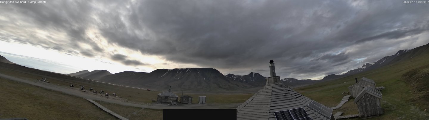time-lapse frame, Hurtigruten Svalbard - Camp Barentz webcam