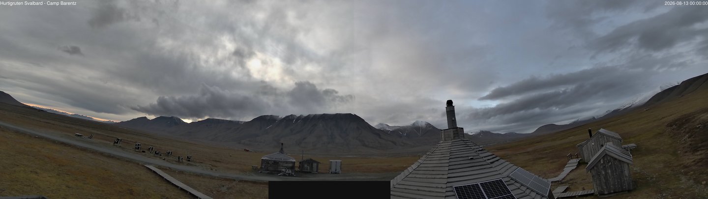 time-lapse frame, Hurtigruten Svalbard - Camp Barentz webcam