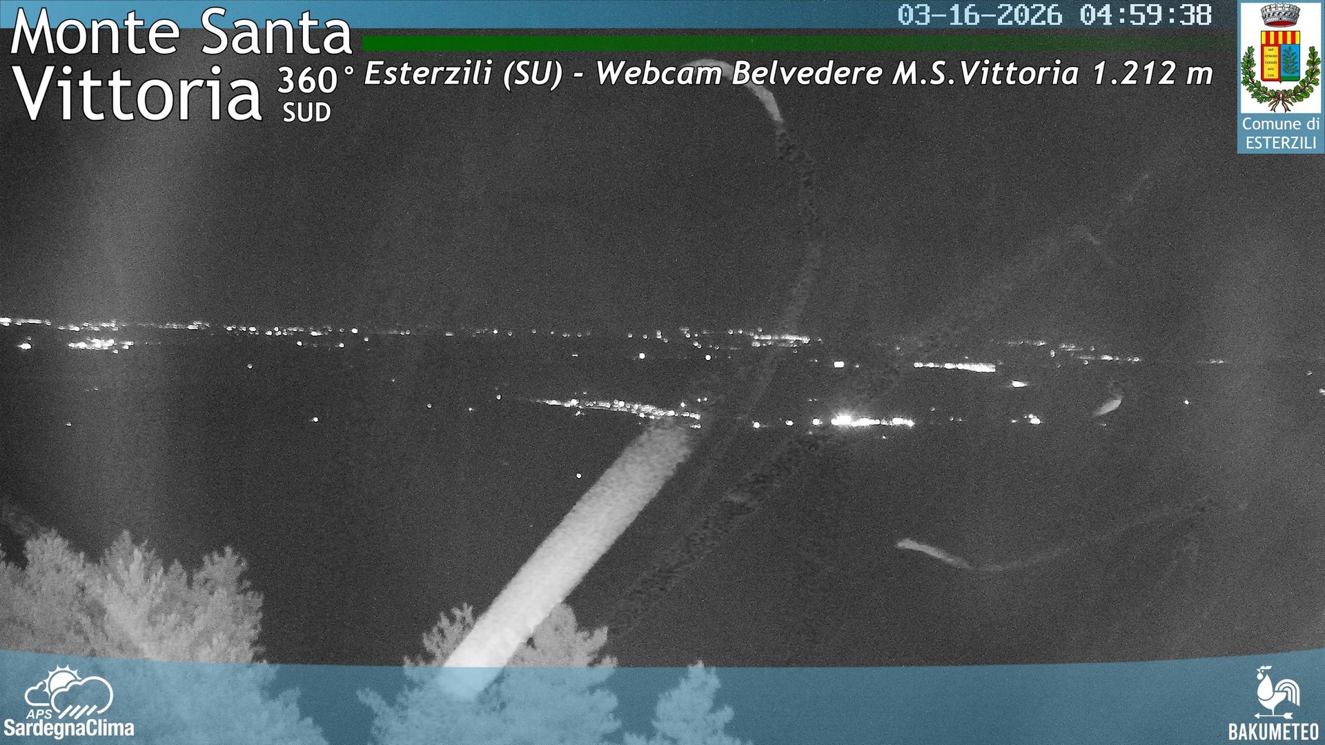 time-lapse frame, Monte Santa Vittoria Sud webcam