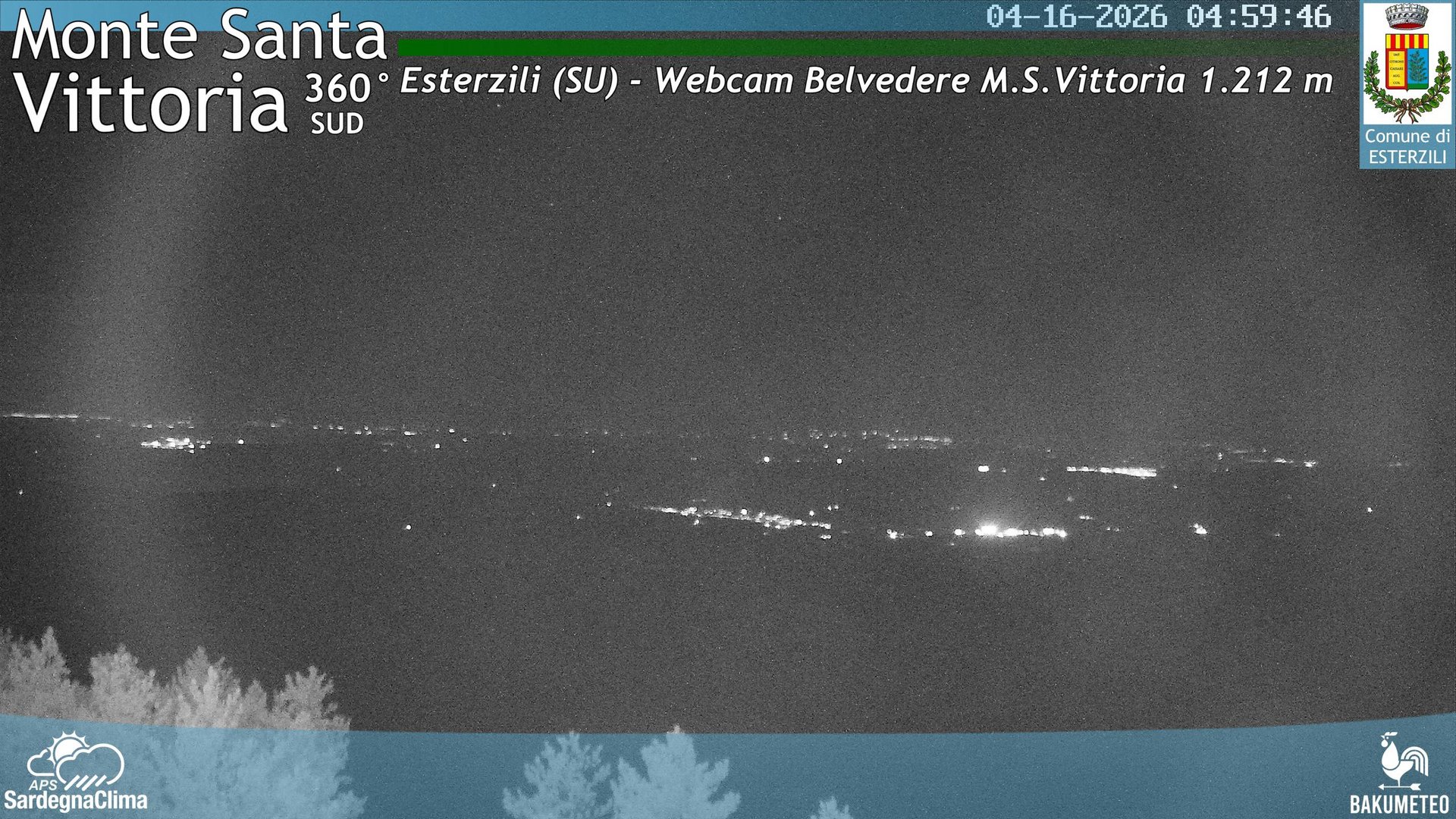 time-lapse frame, Monte Santa Vittoria Sud webcam