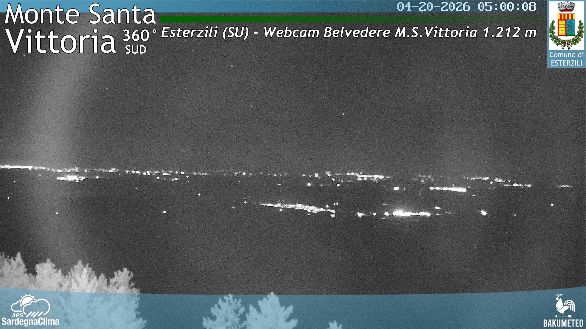 time-lapse frame, Monte Santa Vittoria Sud webcam