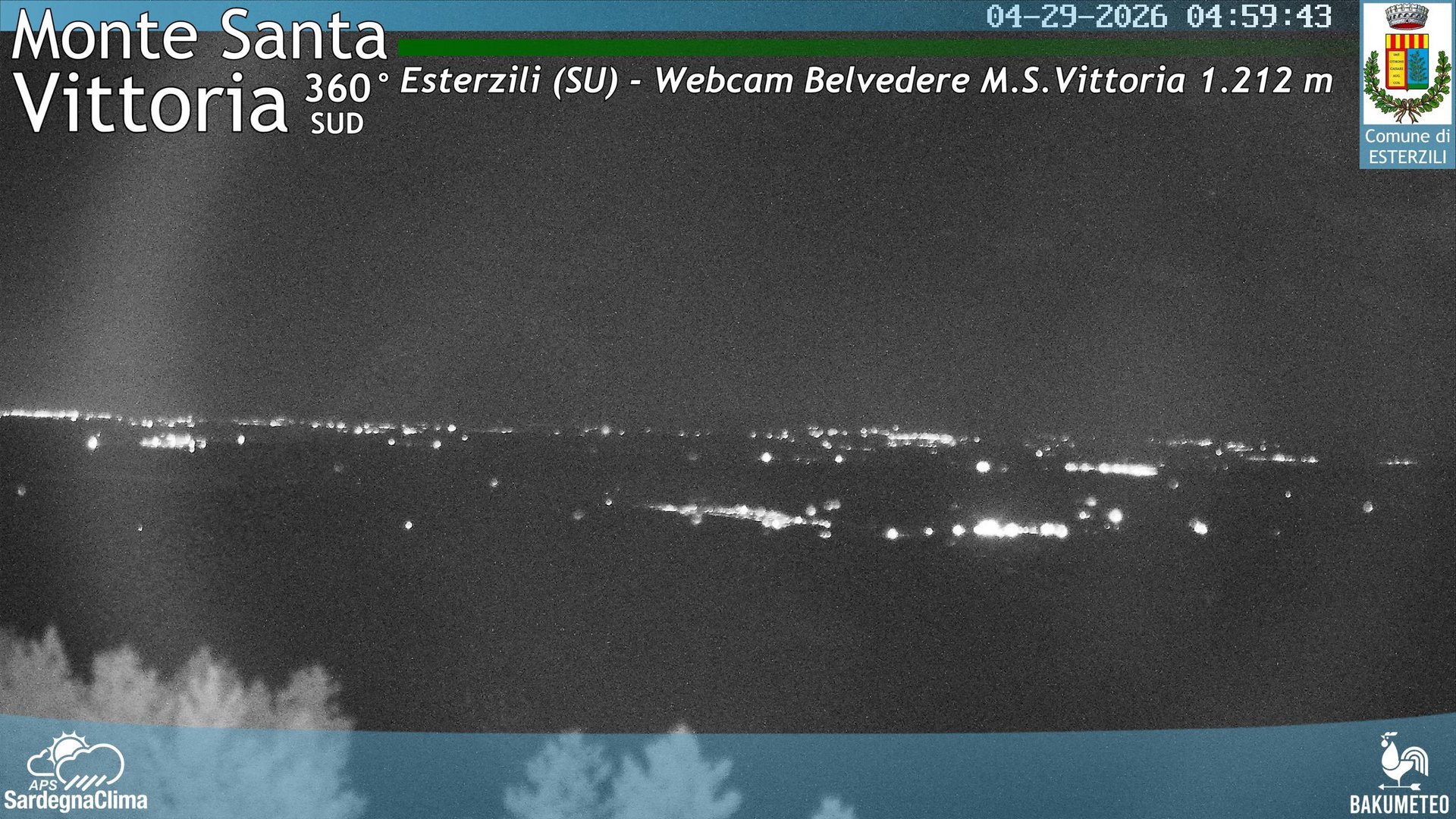 time-lapse frame, Monte Santa Vittoria Sud webcam