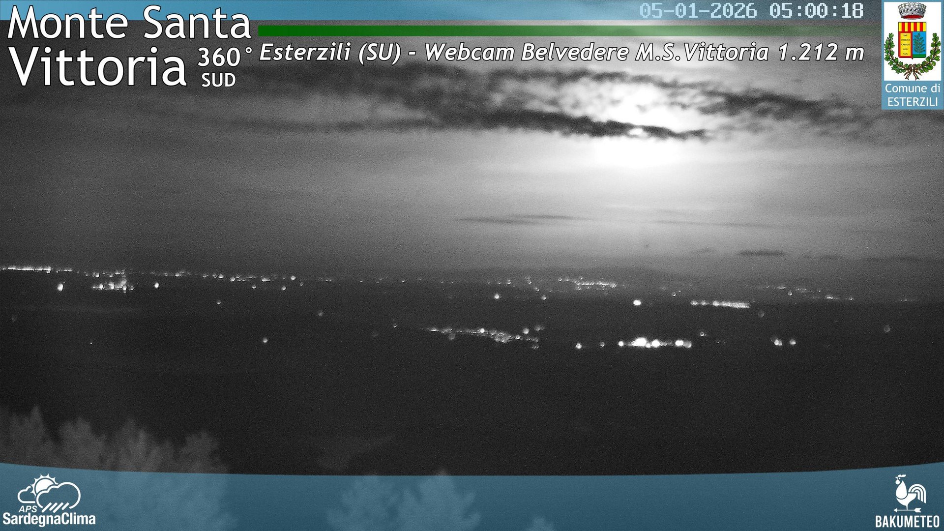 time-lapse frame, Monte Santa Vittoria Sud webcam