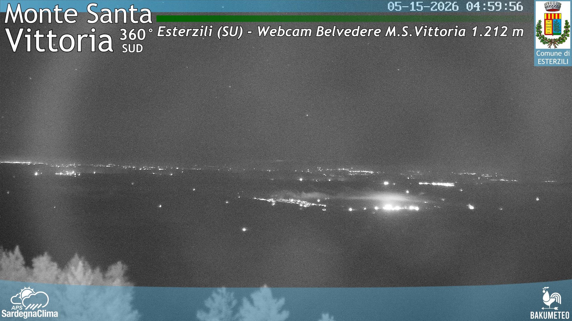 time-lapse frame, Monte Santa Vittoria Sud webcam