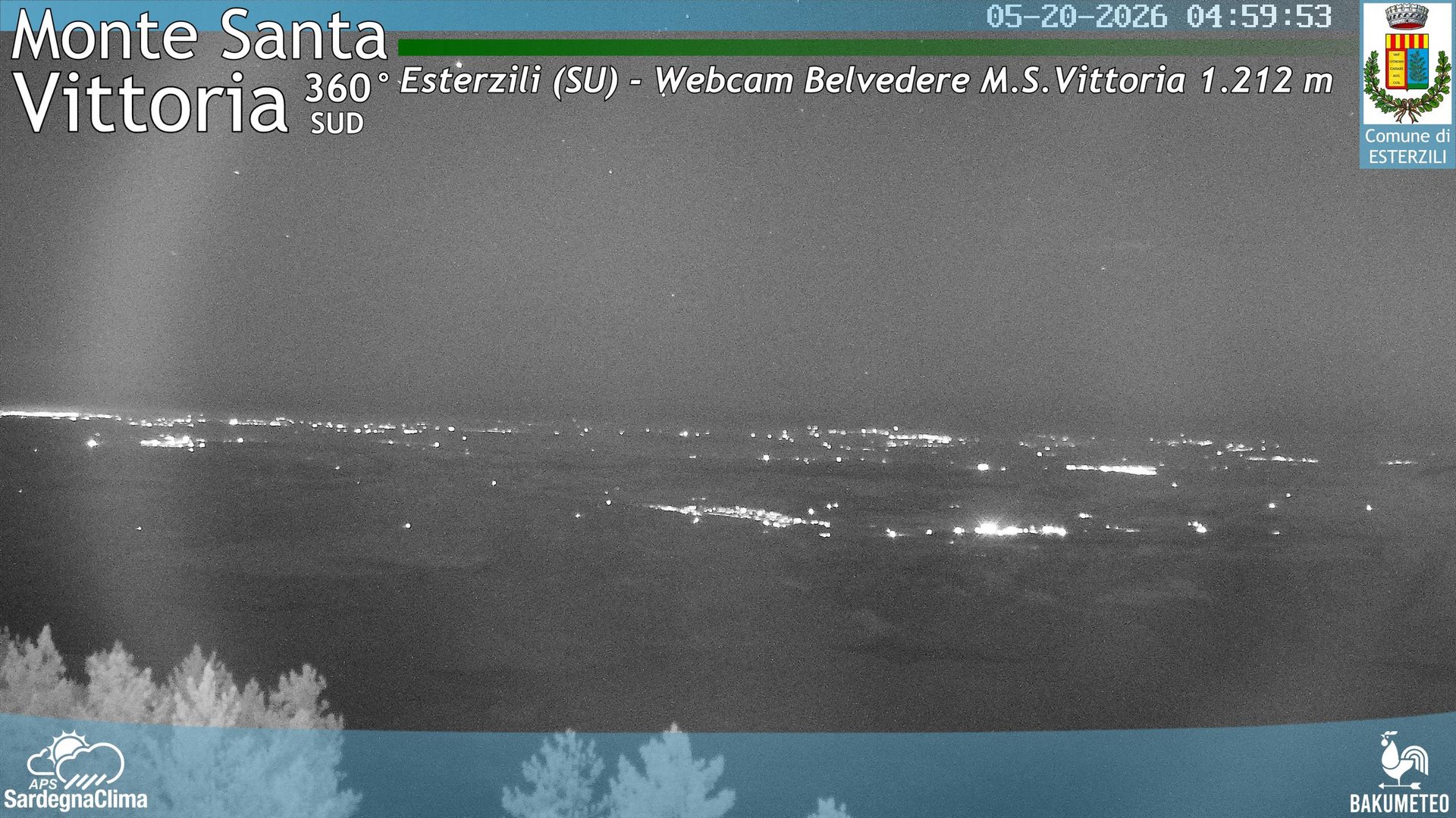 time-lapse frame, Monte Santa Vittoria Sud webcam