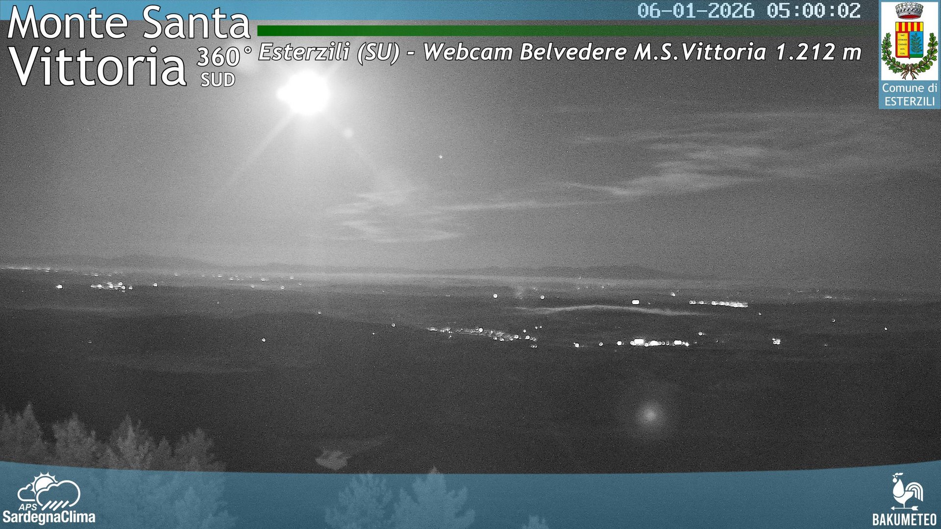 time-lapse frame, Monte Santa Vittoria Sud webcam