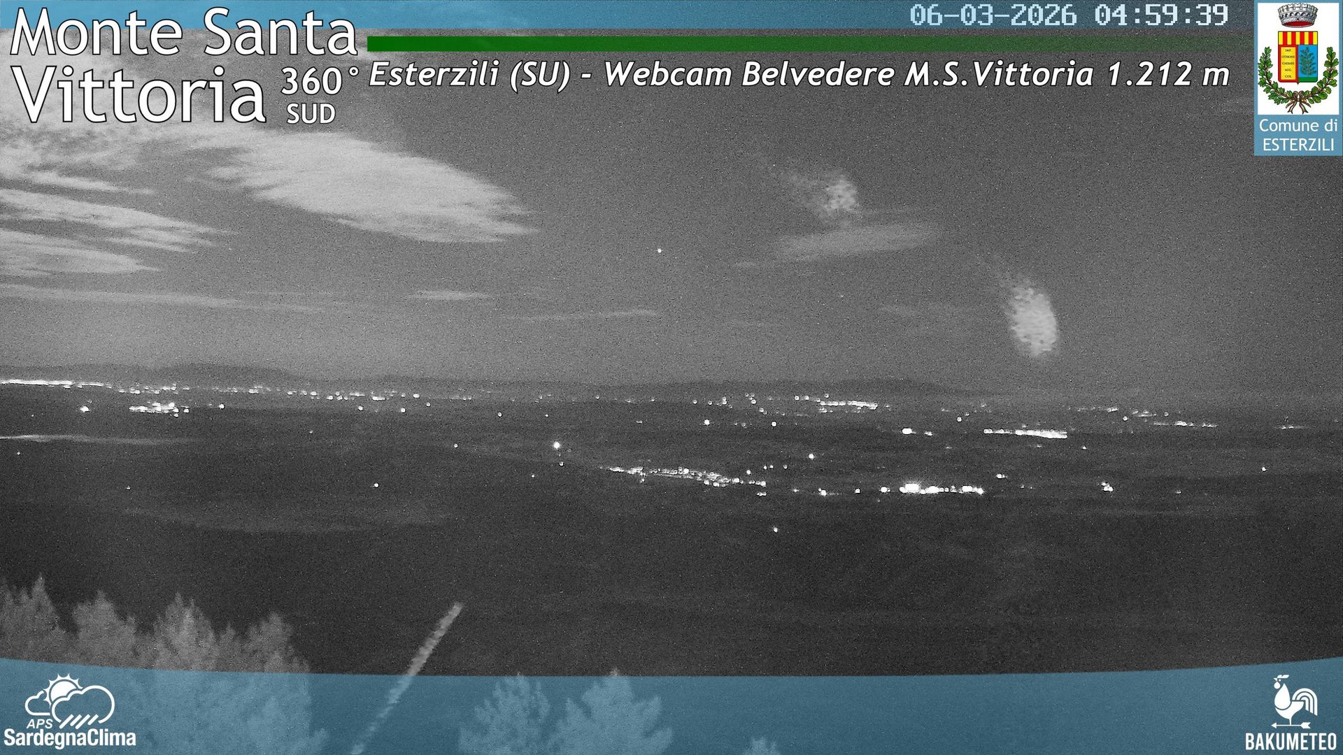 time-lapse frame, Monte Santa Vittoria Sud webcam