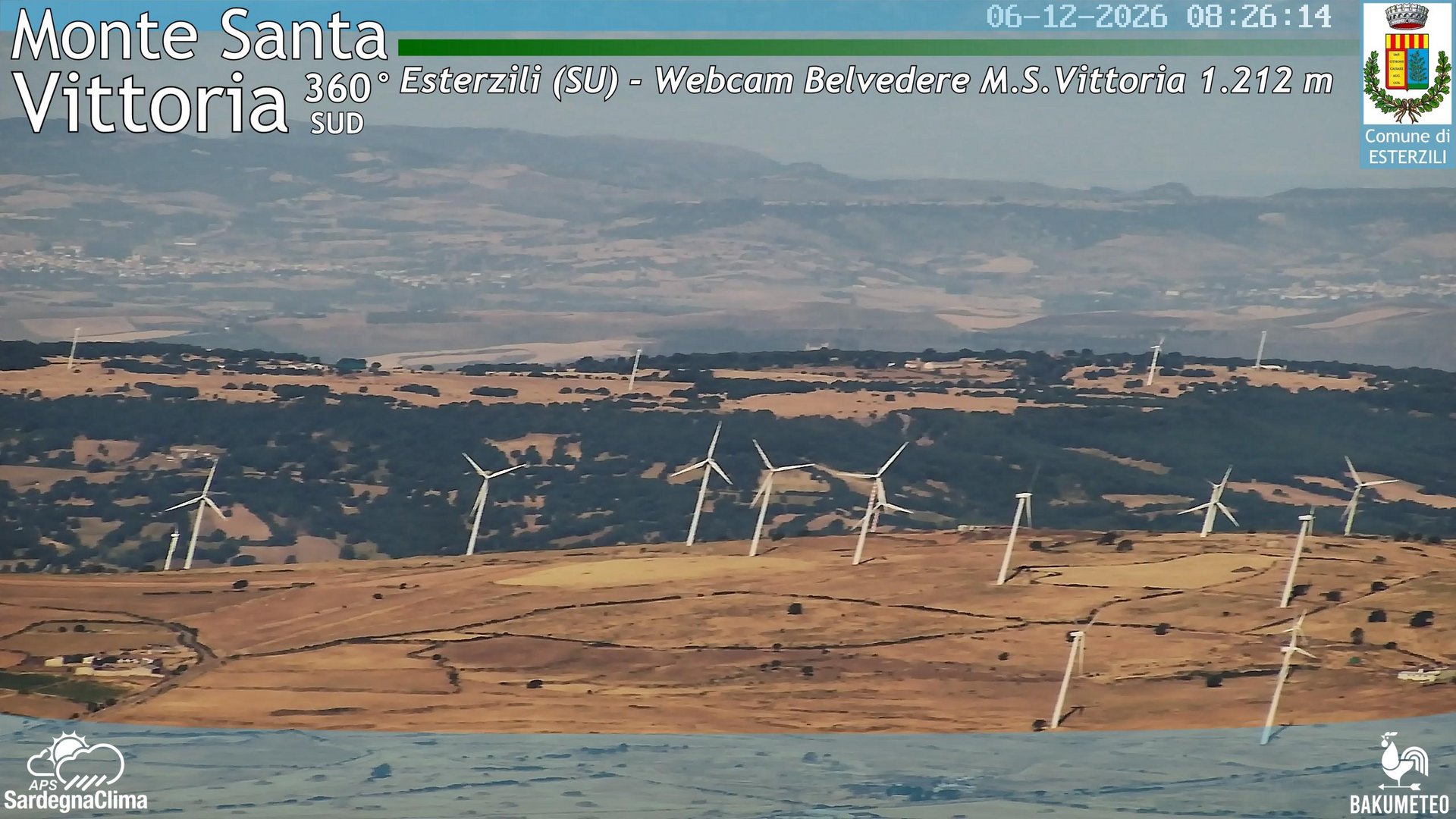 time-lapse frame, Monte Santa Vittoria Sud webcam