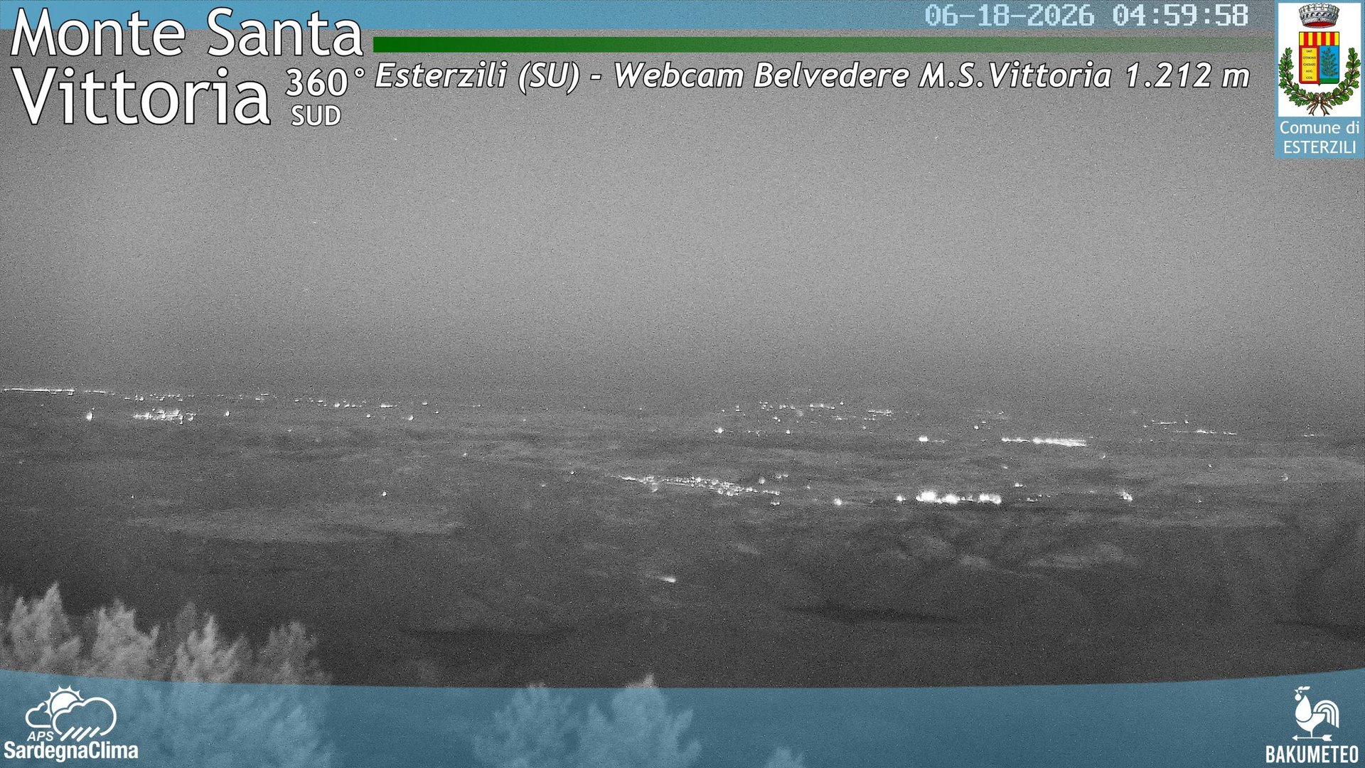 time-lapse frame, Monte Santa Vittoria Sud webcam