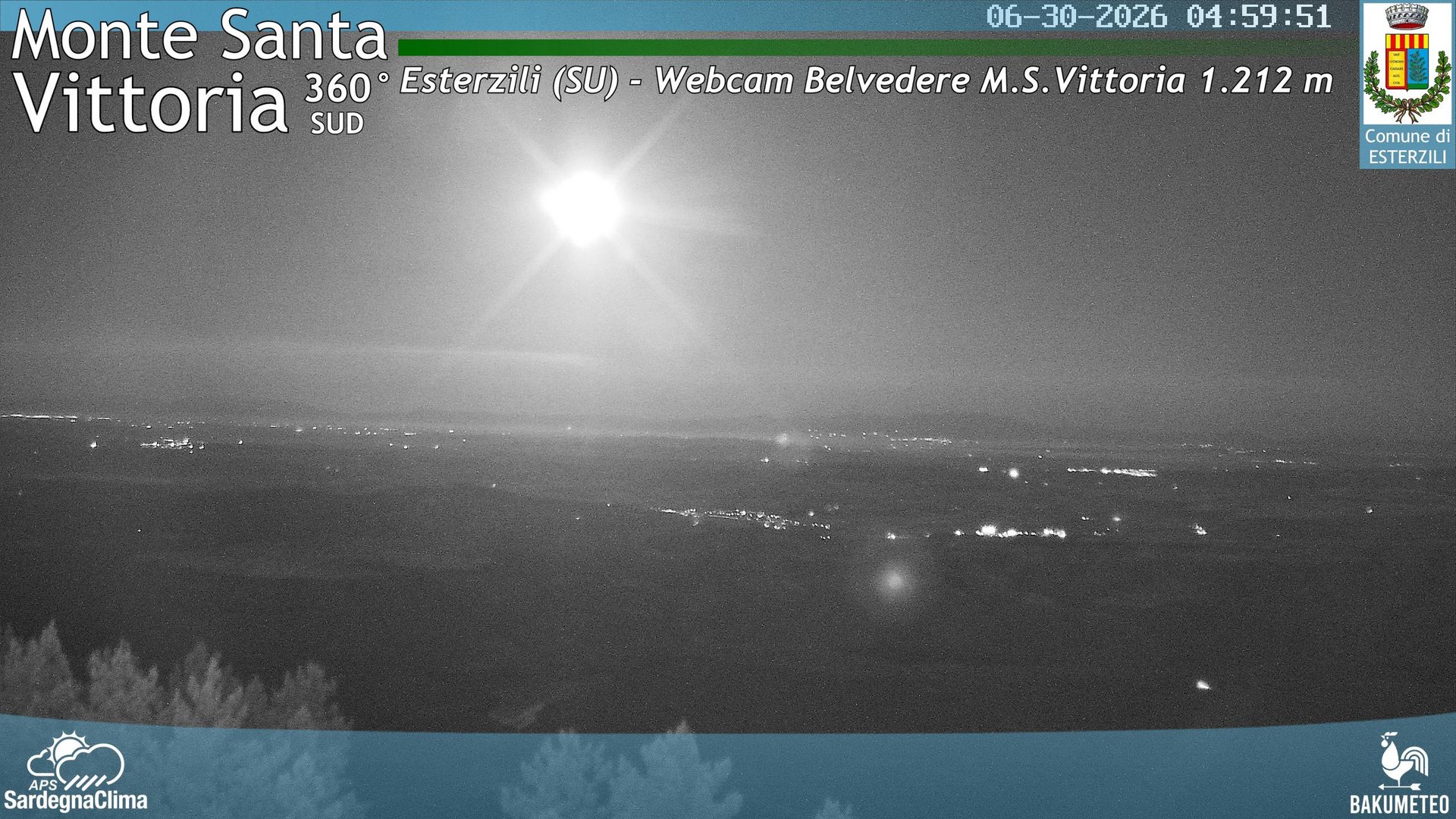 time-lapse frame, Monte Santa Vittoria Sud webcam