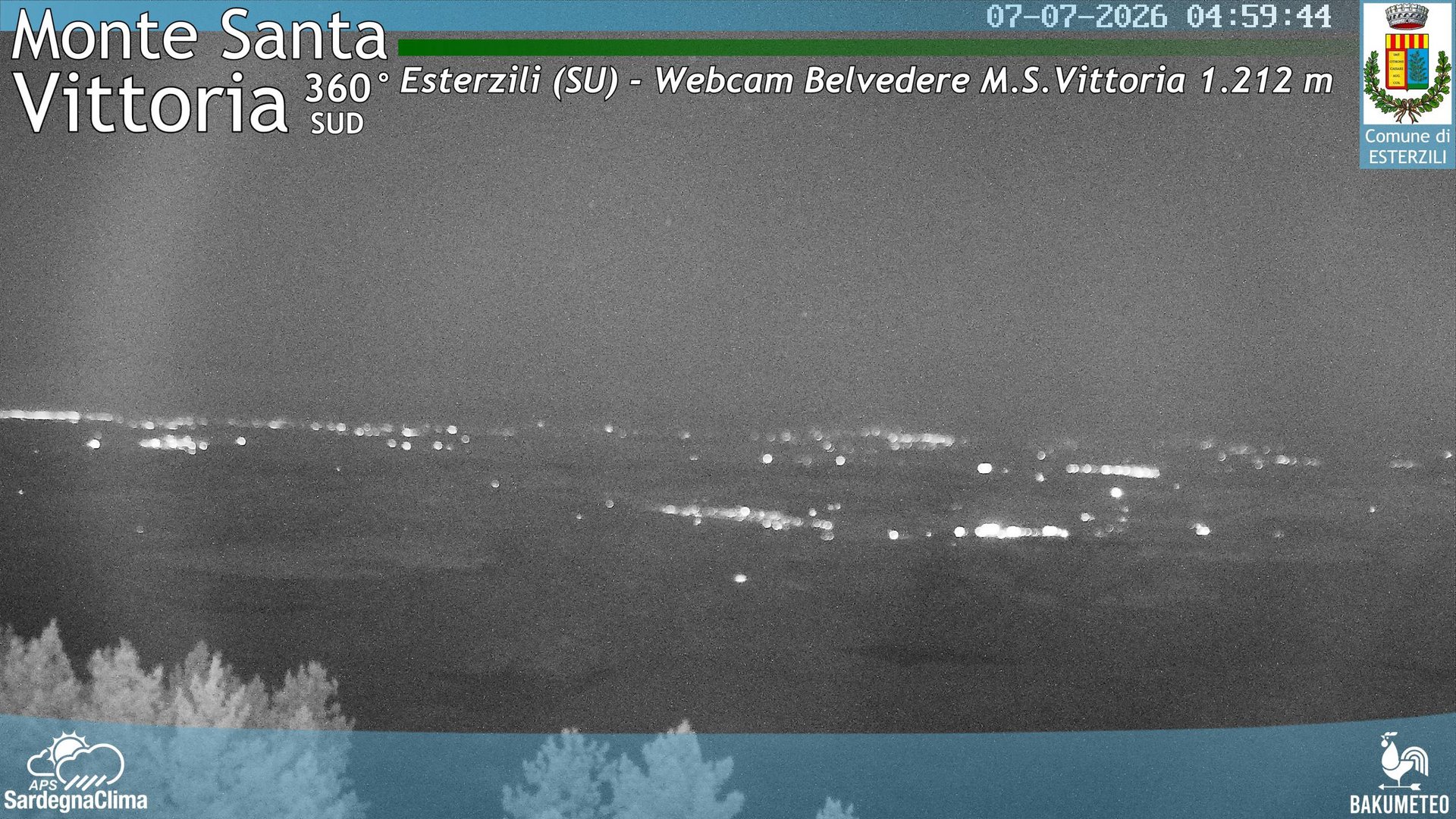 time-lapse frame, Monte Santa Vittoria Sud webcam