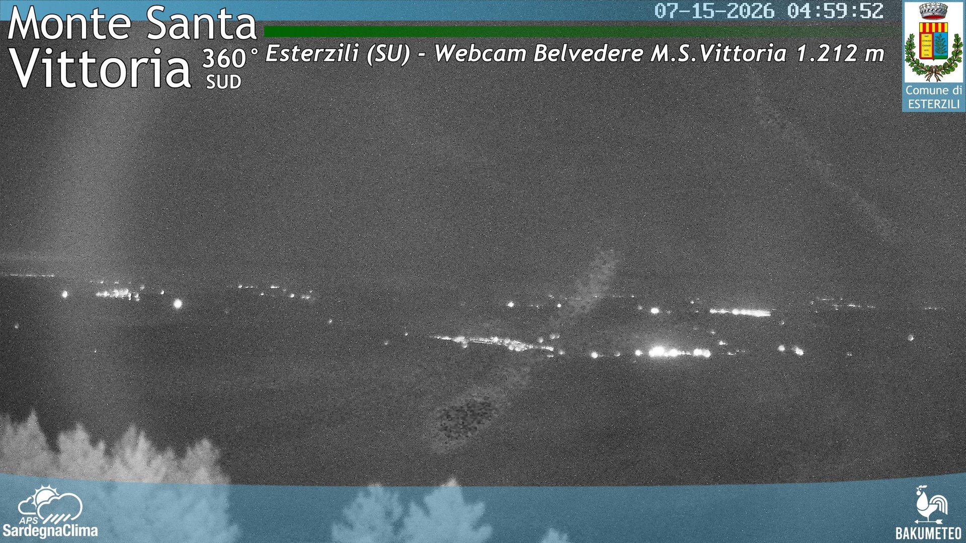 time-lapse frame, Monte Santa Vittoria Sud webcam