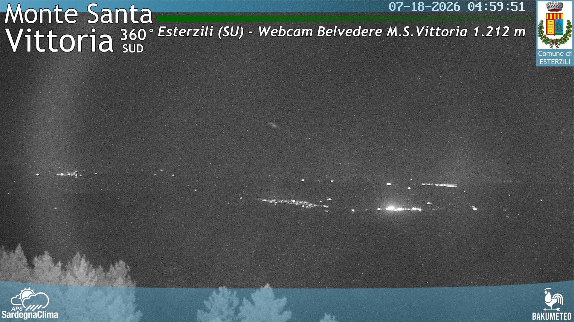 time-lapse frame, Monte Santa Vittoria Sud webcam